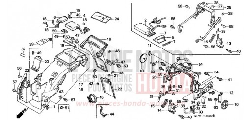 GARDE-BOUE ARRIERE VFR750FG de 1986